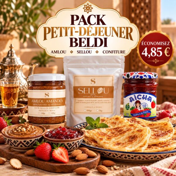 Pack Petit Déjuener Beldi avec confiture Fraise